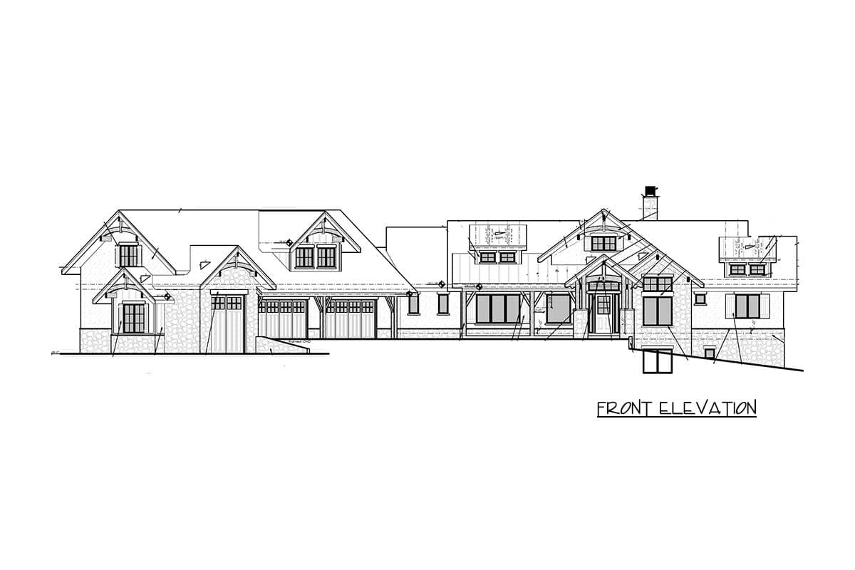 Plan 95088RW: 2-Bed Mountain House Plan with 4-Car Garage + RV Storage - 2609 Sq Ft - Image #20 - Craftsman, Mountain, Rustic