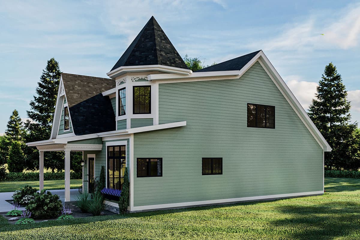 Plan 62880DJ: Modern Victorian House Plan with Upstairs Sitting Room - Image #4 - Country, Traditional, Victorian