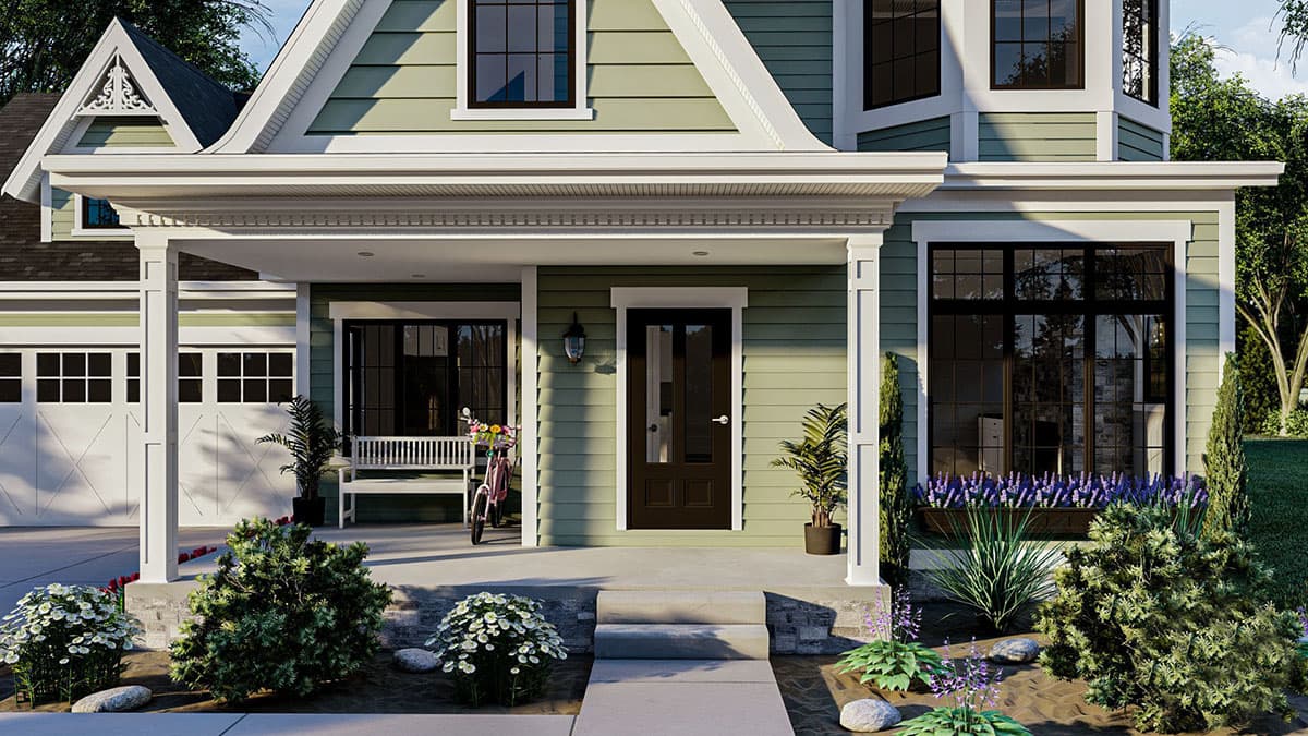 Plan 62880DJ: Modern Victorian House Plan with Upstairs Sitting Room - Image #5 - Country, Traditional, Victorian