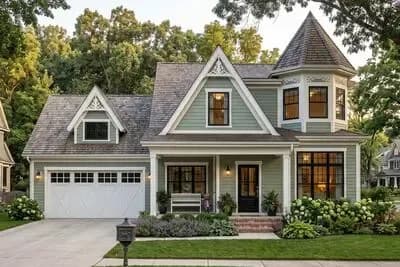 Modern Victorian House Plan with Upstairs Sitting Room