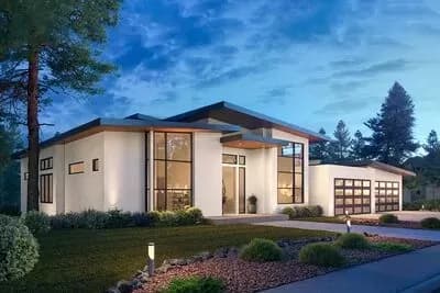 Spacious Contemporary House Plan with Wood Workshop