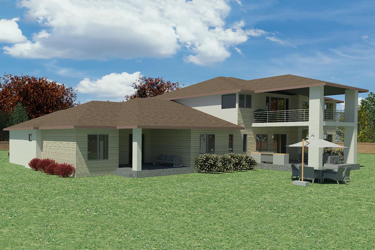 Plan 666093RAF: European-style House Plan with 2 Bedroom ADU Attached - Image #4 - European, Mediterranean