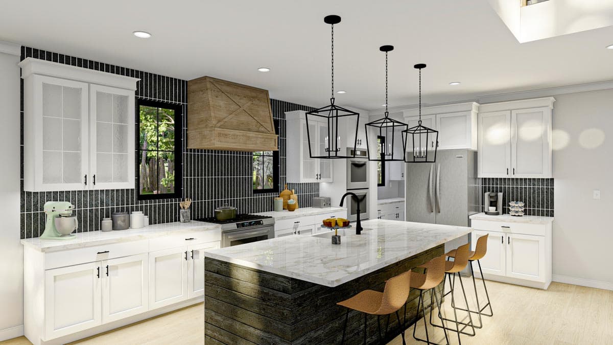 Plan 62882DJ: 4-Bed Modern New American House Plan with 2-Story Great Room and Loft - 2983 sq Ft - Image #7 - Craftsman, Modern Farmhouse, New American, Northwest, Traditional, Transitional