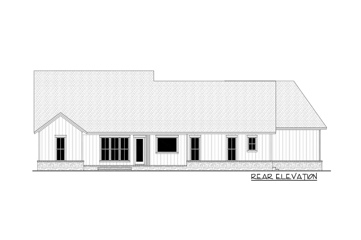 Plan 51840HZ: Sophisticated Modern Farmhouse Plan with Angled Garage - 2301 Sq Ft - Image #6 - Country, Farmhouse, Modern Farmhouse, New American