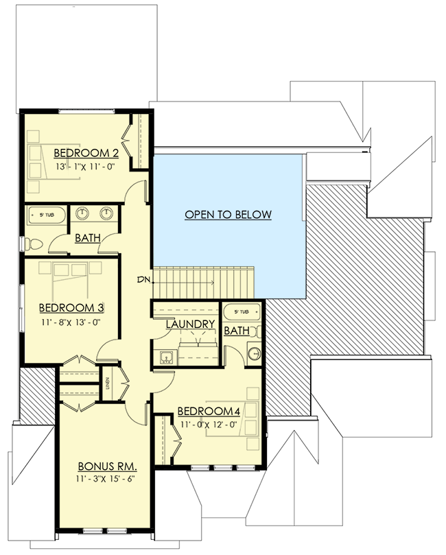 Plan 270018AF: Craftsman Home Plan with Two Laundry Rooms - Floor Plan - 2nd Floor - Craftsman, New American, Shingle