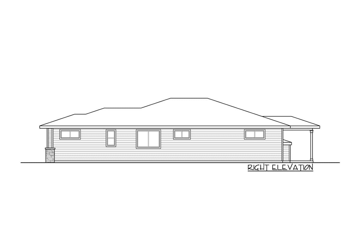 Plan 72981DA: Contemporary Prairie Home Plan with Kitchen Island Eating Bar - Image #5 - Prairie, Ranch, Traditional