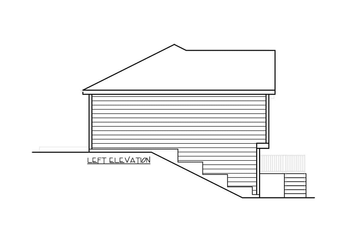 Plan 12740MA: Split Level Country House Plan with Lower-Level Garage - Image #4 - Country, Traditional