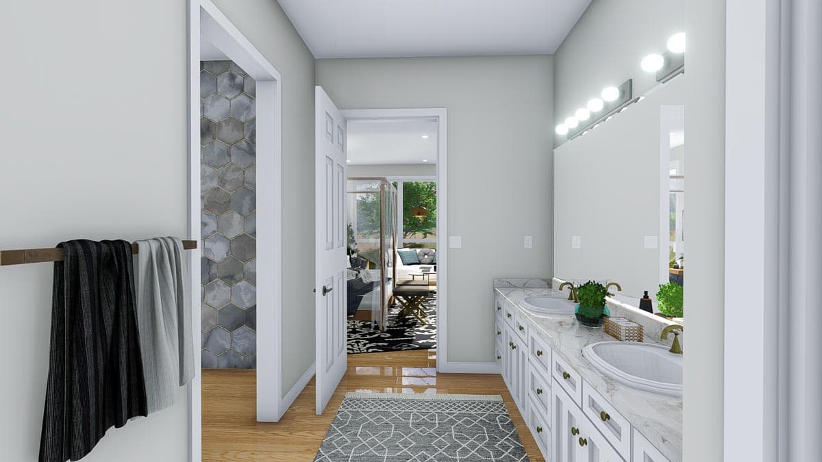 Plan 61358UT: Exclusive New American Home Plan with Optional Sport Court - Image #31 - Craftsman, New American