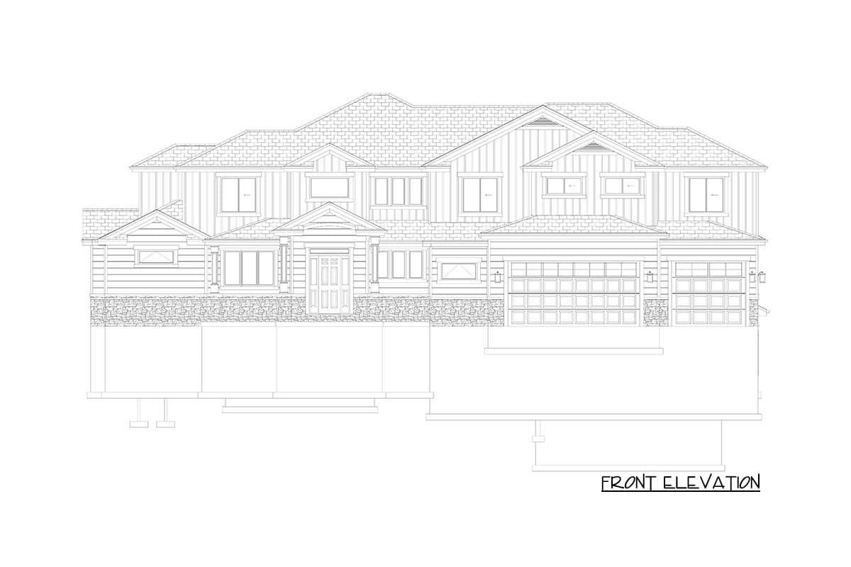 Plan 61358UT: Exclusive New American Home Plan with Optional Sport Court - Image #42 - Craftsman, New American