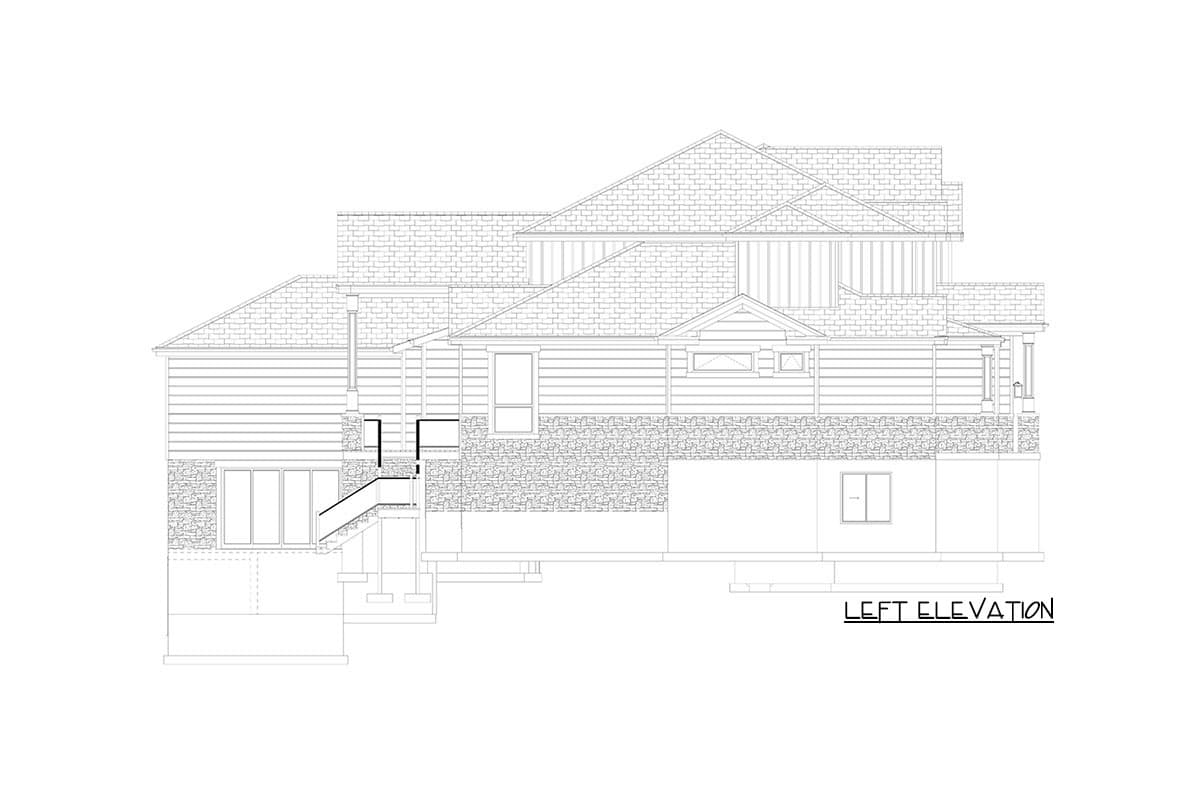 Plan 61358UT: Exclusive New American Home Plan with Optional Sport Court - Image #43 - Craftsman, New American