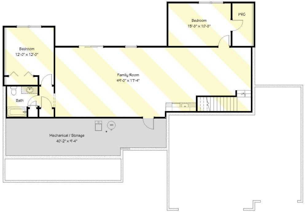 Plan 149008AND: Exclusive Farmhouse House Plan for Sloped Lot  - Floor Plan - Optionally Finished Lower Level - Country, Craftsman, Modern Farmhouse