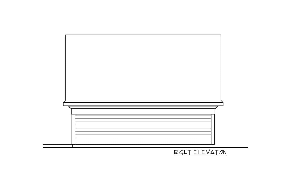 Plan 72990DA: Simple Detached Garage Pump House with Single Garage Door - Image #4