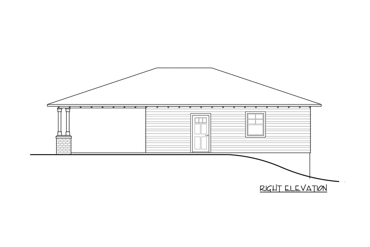 Plan 72993DA: 3-Car Garage with Attached Carport - Image #4