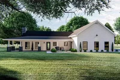 3-Bed Country Home Plan with Wraparound Porch - 1781 Sq Ft