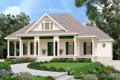 3-Bed Southern House Plan on an Unfinished Walkout Basement