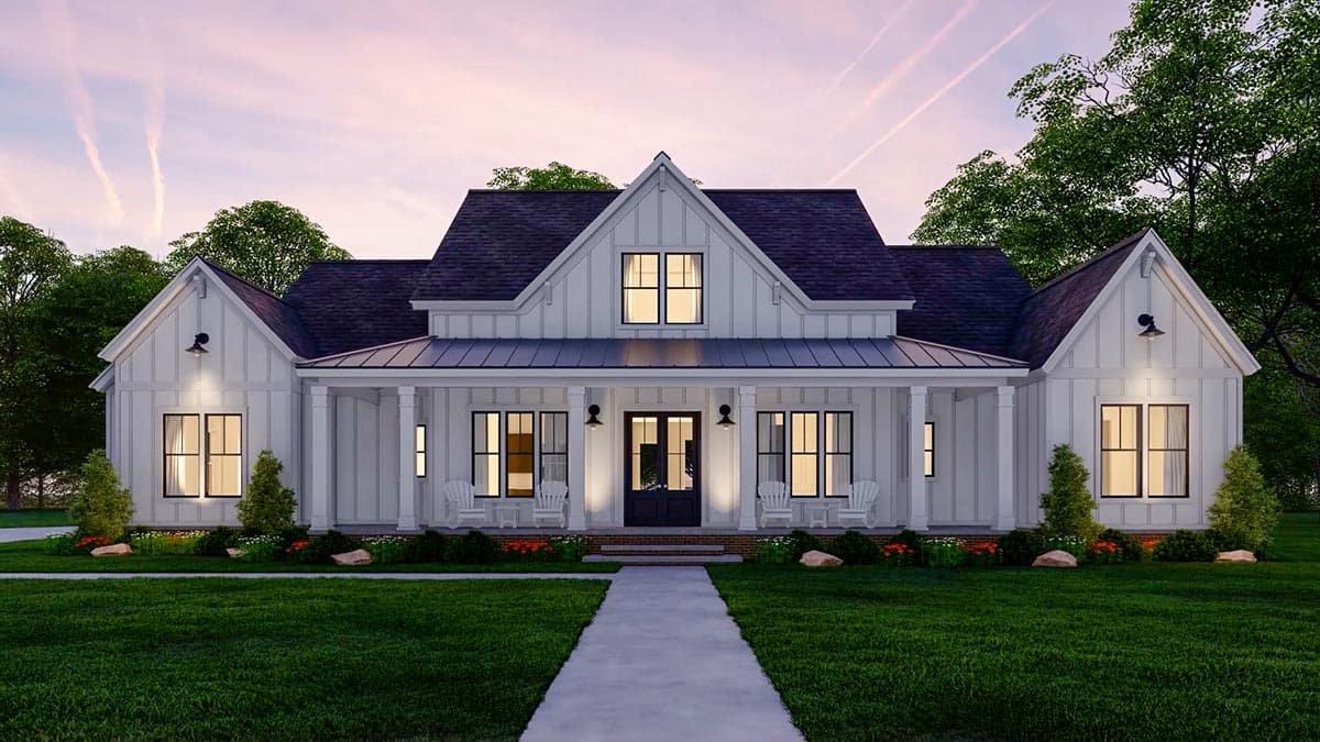 Plan 56478SM: Perfectly Balanced 4-Bed Modern Farmhouse Plan - Image #12 - Country, Modern Farmhouse, New American, Traditional