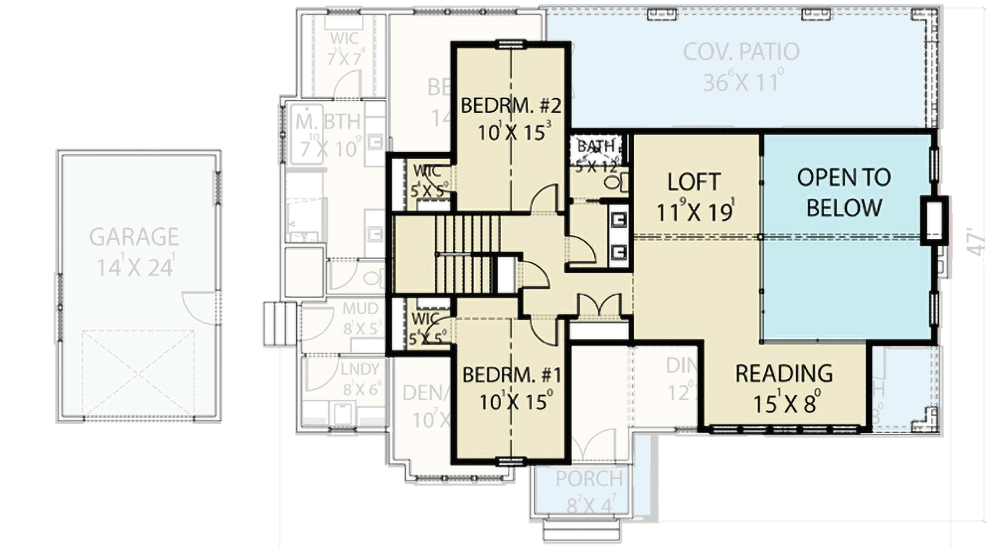 Plan 280093JWD: New American Craftsman Home Plan with Attachable Garage - Floor Plan - 2nd Floor - Country, Craftsman, Farmhouse, Modern Farmhouse, New American, Northwest