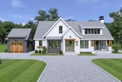 New American Craftsman Home Plan with Attachable Garage