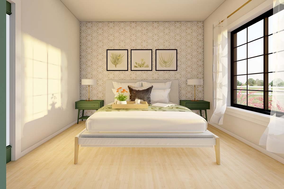 Plan 67761MG: Split Bedroom One Floor New American House Plan - 928 Sq Ft - Image #12 - Country, Craftsman, New American