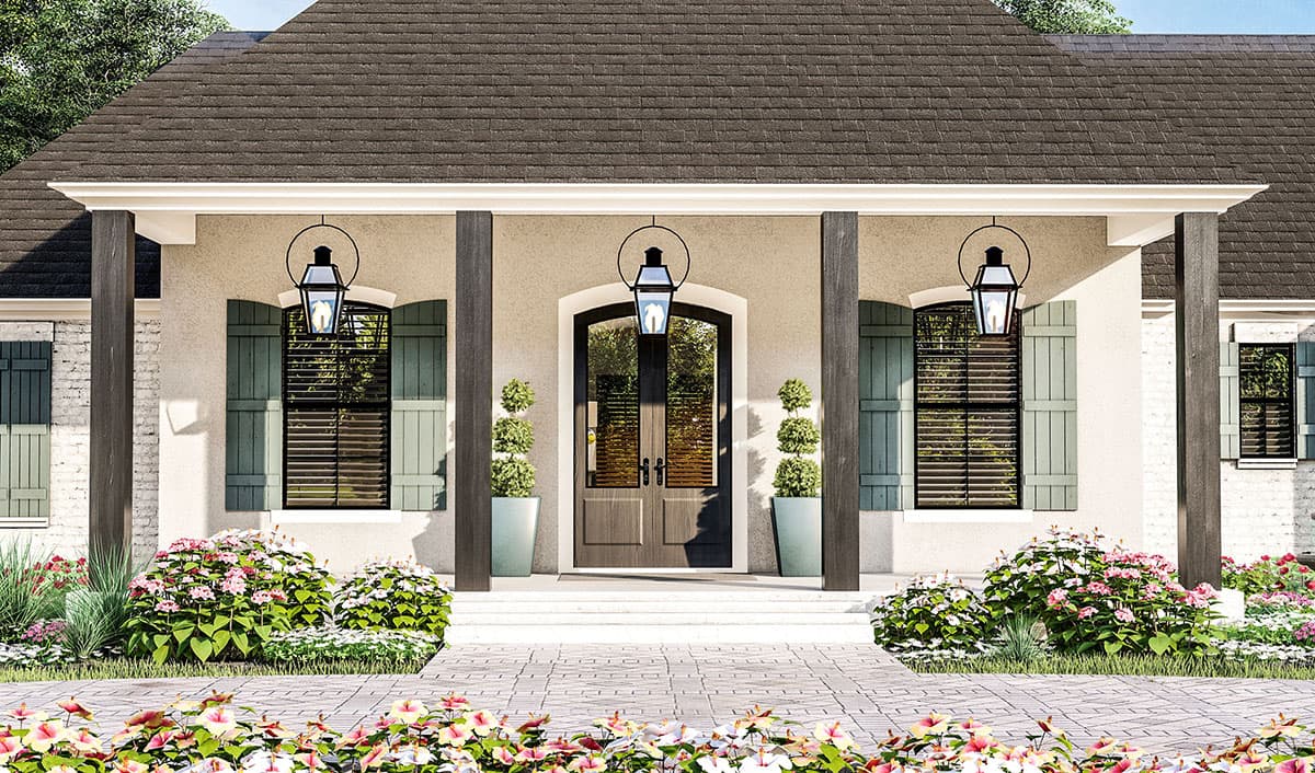 Plan 62159V: 4-Bed French Country House Plan with Summer Kitchen - 3507 Sq Ft - Image #4 - Acadian, European, French Country, Louisiana-Style, Ranch, Southern