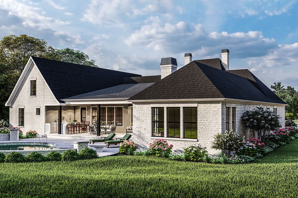 Plan 62159V: 4-Bed French Country House Plan with Summer Kitchen - 3507 Sq Ft - Image #8 - Acadian, European, French Country, Louisiana-Style, Ranch, Southern