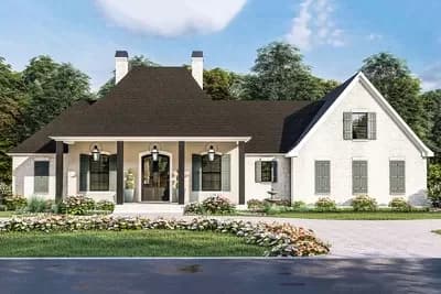 4-Bed French Country House Plan with Summer Kitchen - 3507 Sq Ft