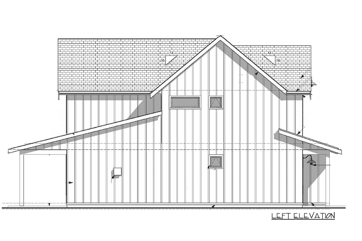 Plan 67773NWL: Two-Story Modern Farmhouse Plan with Two Flex Rooms - 2421 Sq Ft - Image #4 - Cottage, Country, Modern Farmhouse, New American