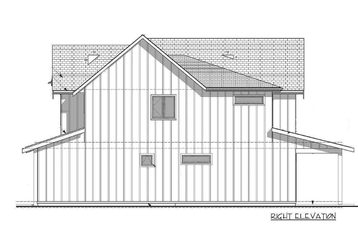 Plan 67773NWL: Two-Story Modern Farmhouse Plan with Two Flex Rooms - 2421 Sq Ft - Image #5 - Cottage, Country, Modern Farmhouse, New American