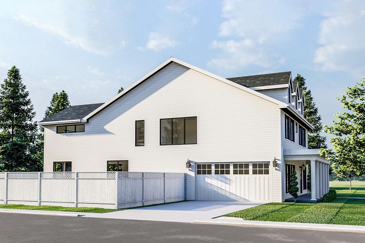 Plan 62886DJ: Modern Southern House Plan with Second Floor Deck - Image #4 - Country, Southern