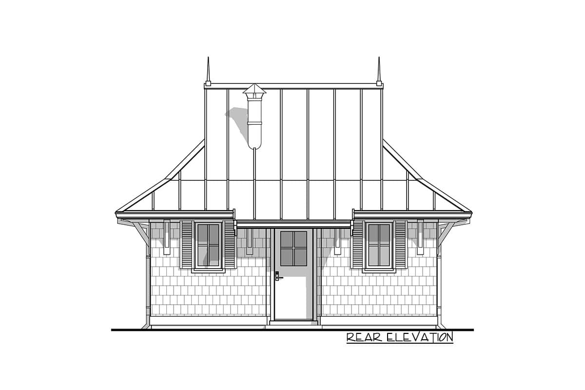 Plan 67774NWL: Quaint Tiny Home Plan with Front Porch - Image #5 - Cottage