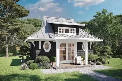 Quaint Tiny Home Plan with Front Porch