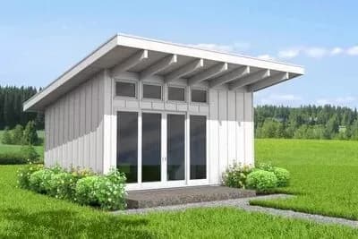 Contemporary Tiny Home Plan - 300 Sq Ft