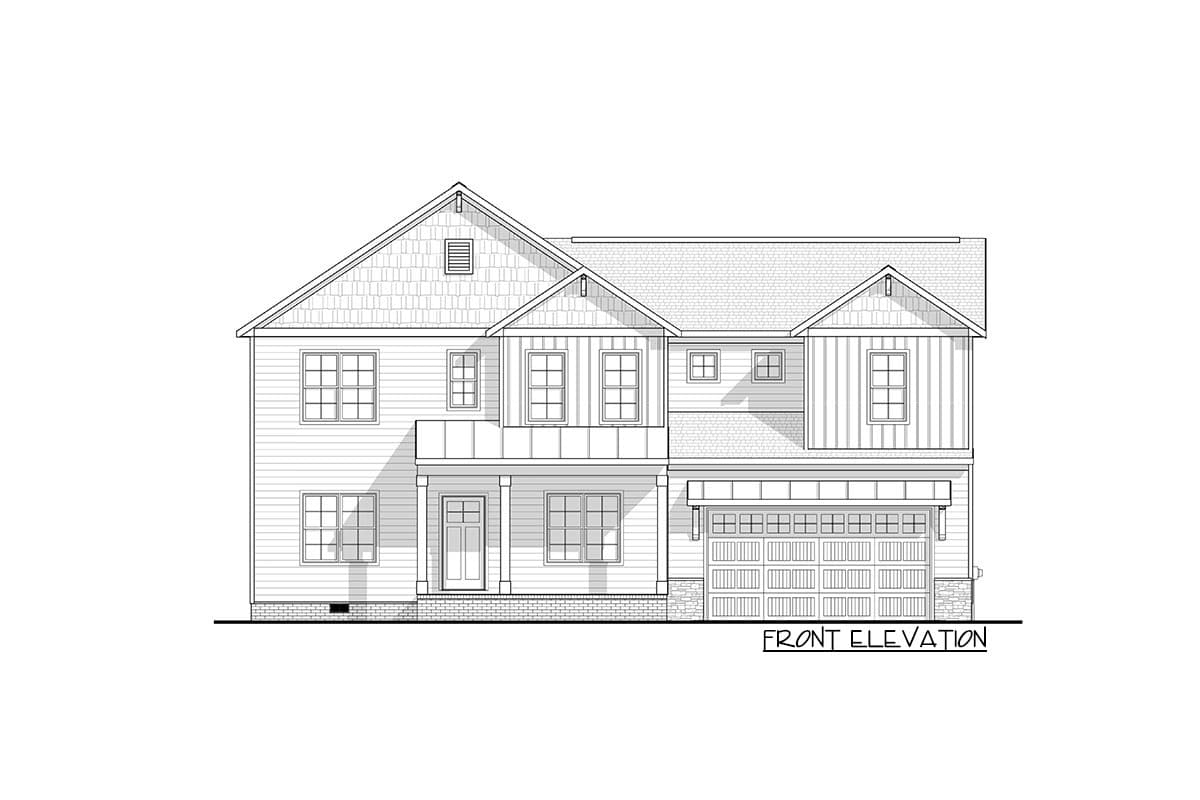 Plan 83611CRW: Two-Story Country House Plan with Main-Level Flex Room - Image #8 - Country, Traditional
