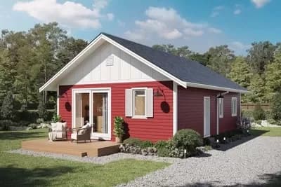 Three Bedroom Classic Ranch Home Plan - 900 Sq Ft