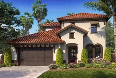 4-Bed Tuscan Home Plan with First-Floor Master Suite