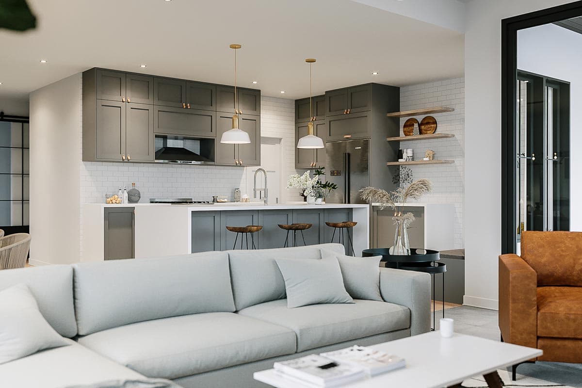 Plan 22583DR: Modern Farmhouse Plan with Private Covered Porch - 1788 Sq Ft - Image #9 - Modern Farmhouse, New American, Northwest, Ranch