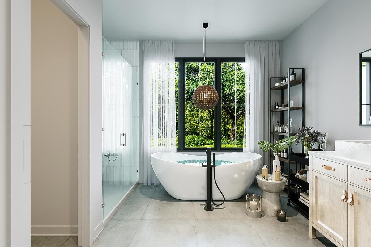 Plan 22583DR: Modern Farmhouse Plan with Private Covered Porch - 1788 Sq Ft - Image #10 - Modern Farmhouse, New American, Northwest, Ranch