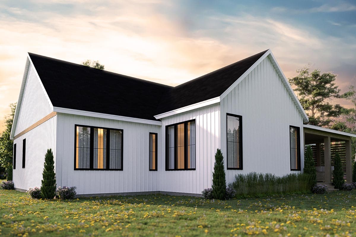 Plan 22583DR: Modern Farmhouse Plan with Private Covered Porch - 1788 Sq Ft - Image #12 - Modern Farmhouse, New American, Northwest, Ranch