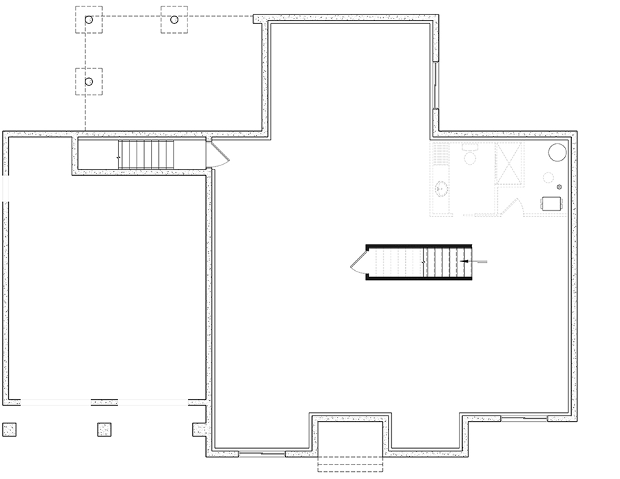 Plan 22583DR: Modern Farmhouse Plan with Private Covered Porch - 1788 Sq Ft - Floor Plan - Unfinished Basement - Modern Farmhouse, New American, Northwest, Ranch