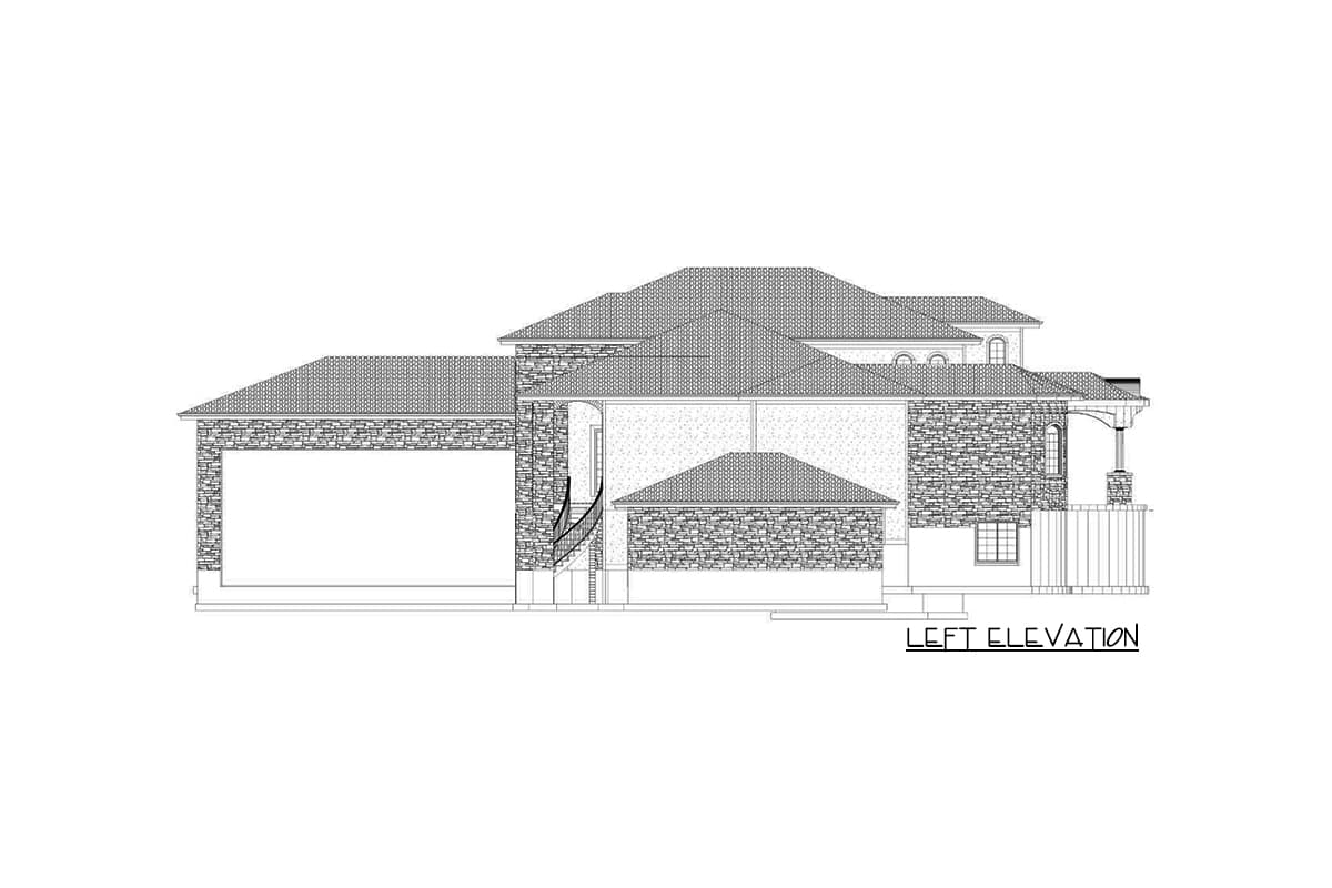 Plan 61359UT: Spacious Luxury Home Plan with Indoor / Outdoor Sport Court - Image #14 - European, Mediterranean, Spanish