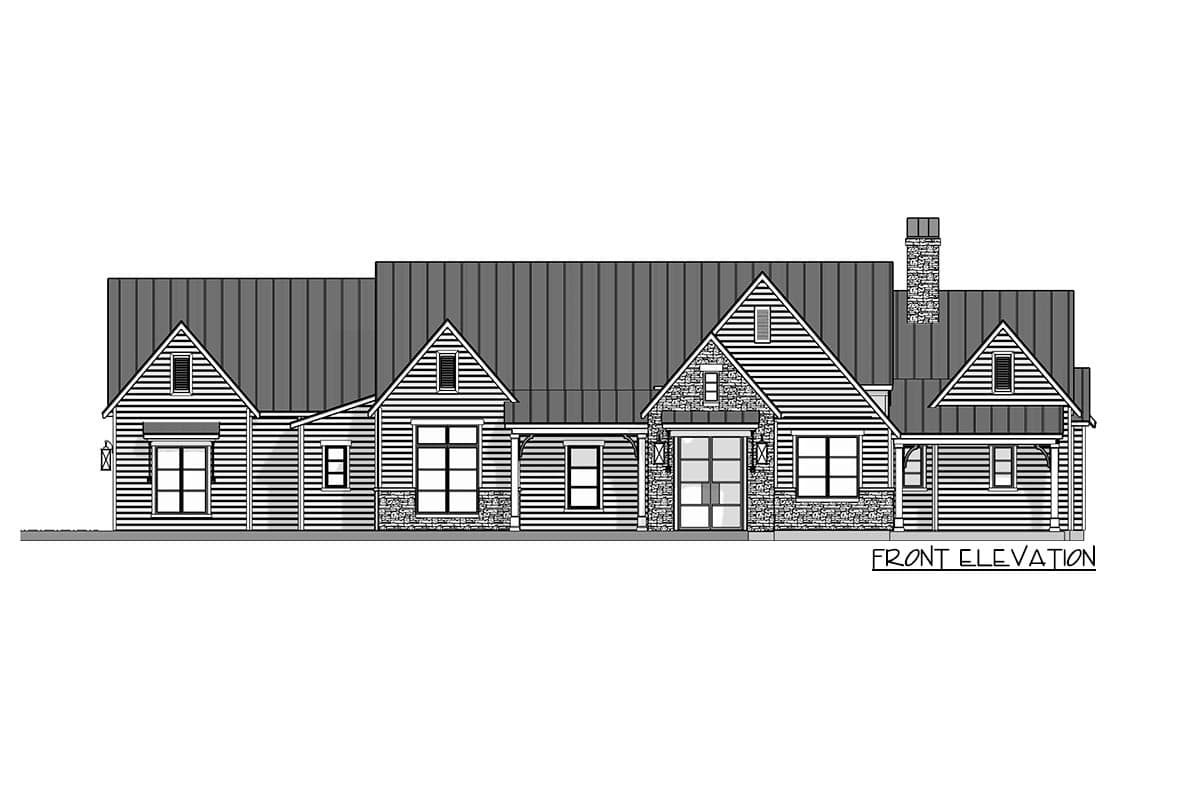 Plan 915042CHP: Exclusive New American Home Plan with Split Bedrooms - Image #28 - New American