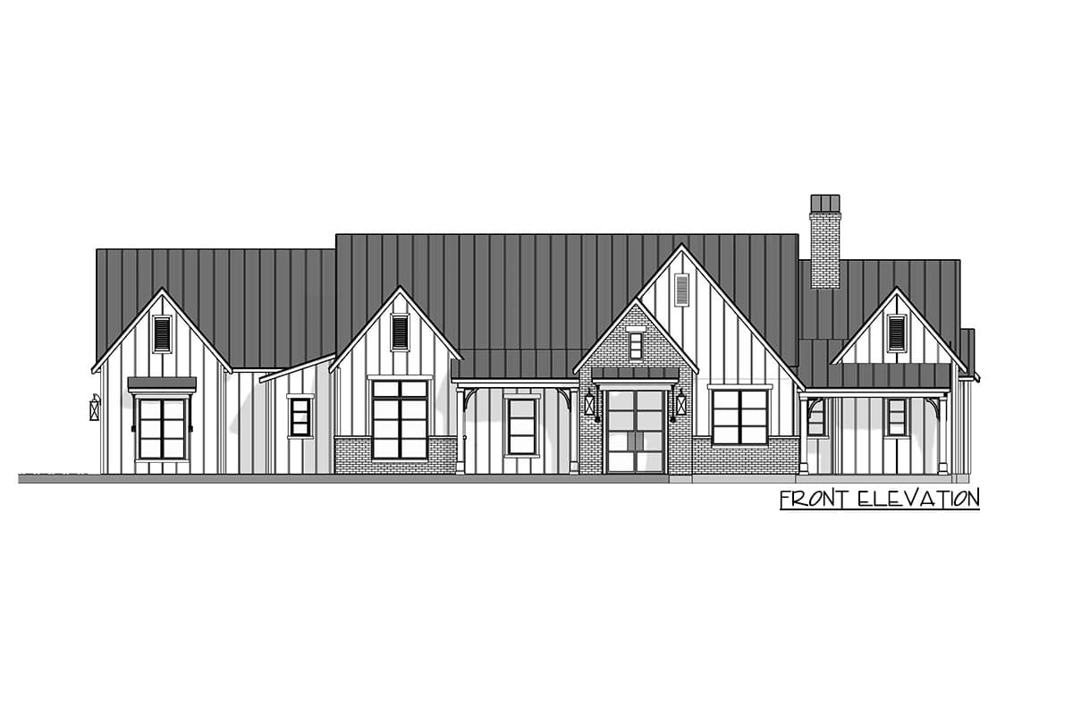 Plan 915042CHP: Exclusive New American Home Plan with Split Bedrooms - Image #30 - New American