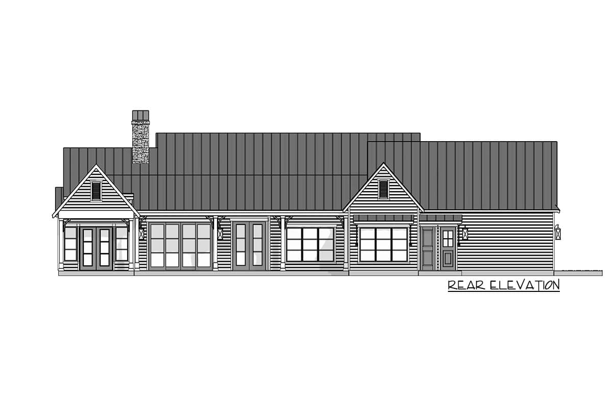 Plan 915042CHP: Exclusive New American Home Plan with Split Bedrooms - Image #29 - New American