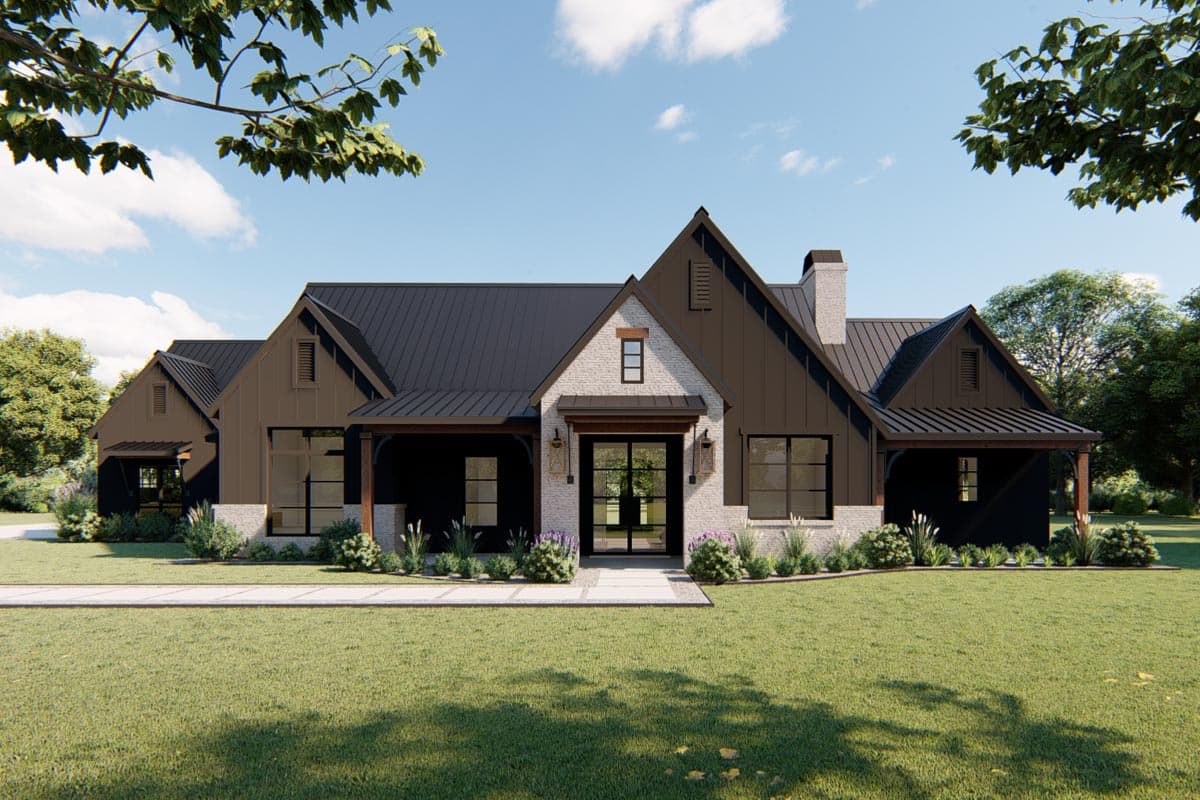 Plan 915042CHP: Exclusive New American Home Plan with Split Bedrooms - Image #22 - New American