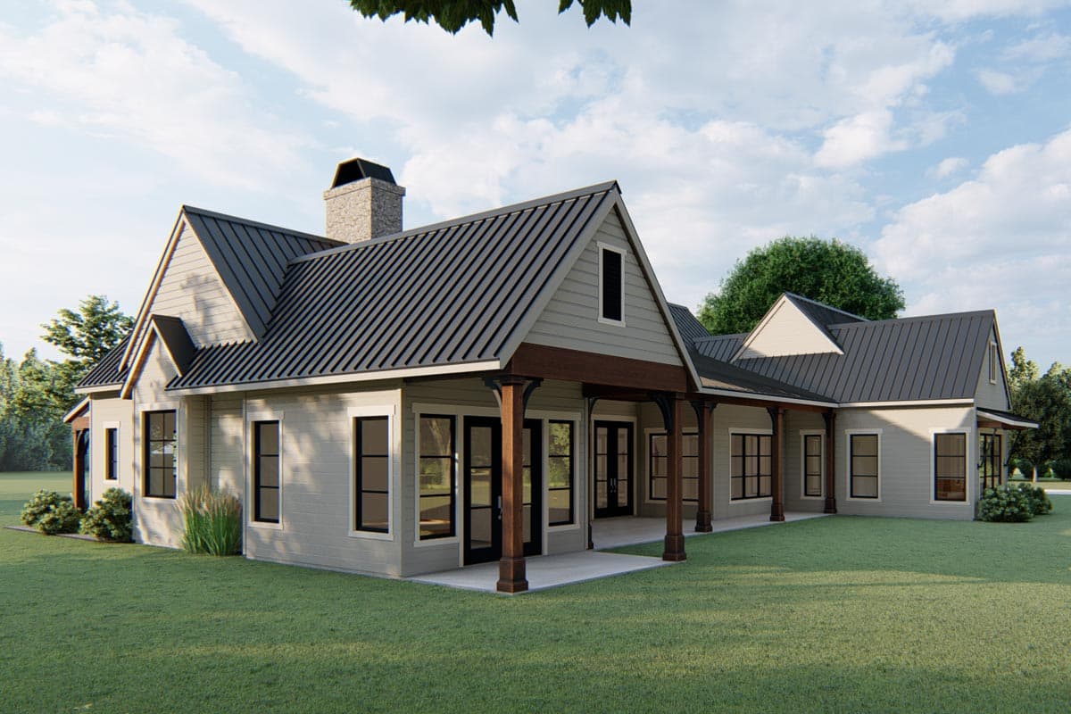 Plan 915042CHP: Exclusive New American Home Plan with Split Bedrooms - Image #9 - New American