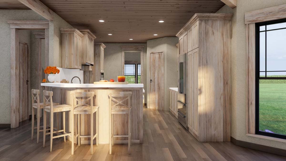 Plan 60715ND: Rugged Craftsman Home Plan with 2-Story Great Room and Angled Hearth Room - Image #10 - Craftsman, Mountain, Northwest, Rustic