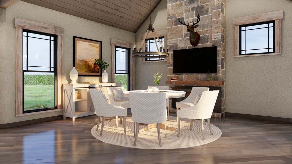 Plan 60715ND: Rugged Craftsman Home Plan with 2-Story Great Room and Angled Hearth Room - Image #13 - Craftsman, Mountain, Northwest, Rustic
