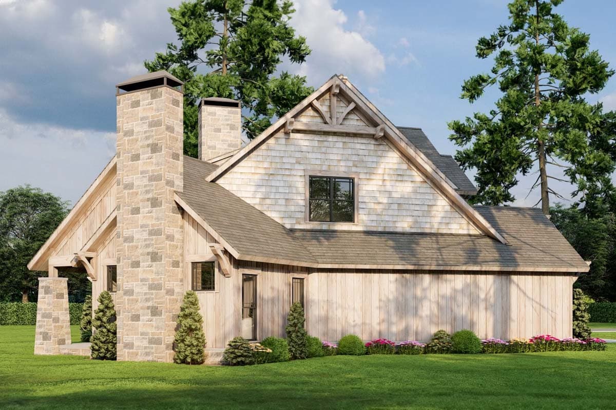 Plan 60715ND: Rugged Craftsman Home Plan with 2-Story Great Room and Angled Hearth Room - Image #14 - Craftsman, Mountain, Northwest, Rustic