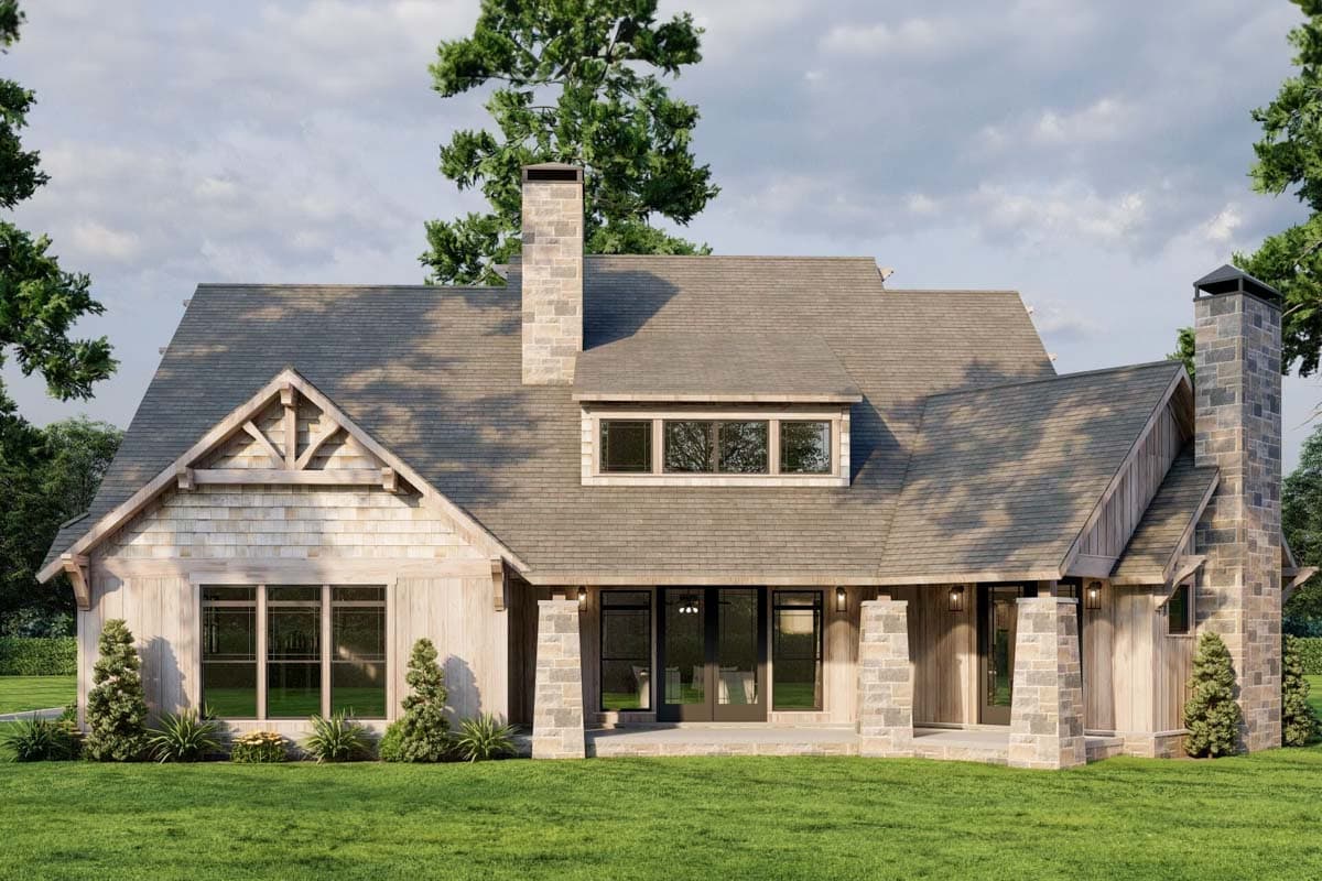 Plan 60715ND: Rugged Craftsman Home Plan with 2-Story Great Room and Angled Hearth Room - Image #15 - Craftsman, Mountain, Northwest, Rustic