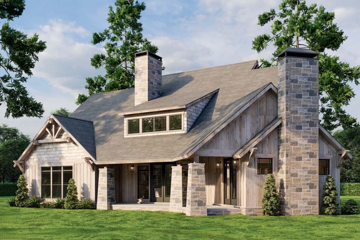 Plan 60715ND: Rugged Craftsman Home Plan with 2-Story Great Room and Angled Hearth Room - Image #16 - Craftsman, Mountain, Northwest, Rustic